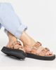 Monki Monki Aleena flatform sandals in tan-Brown - 3