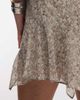 Monki Monki asymmetric chiffon mini skirt in brown and khaki floral-Green - 4