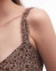 Monki Monki asymmetric ruffle chiffon mini dress in vintage brown floral - 3