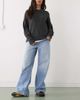 Monki Monki barrel leg jeans in mid blue wash - 1