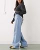 Monki Monki barrel leg jeans in mid blue wash - 2