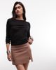 Monki Monki bengaline mini skirt in brown - 2
