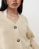 Monki Monki cable rib knitted cardigan in gray melange - 4