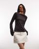 Monki Monki cotton cargo mini skirt with pockets in off white - 1