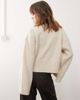 Monki Monki crew neck knit sweater with ribbed cuffs and hem detail in white - 3