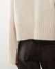 Monki Monki crew neck knit sweater with ribbed cuffs and hem detail in white - 4