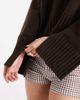 Monki Monki crew neck knit sweater with ribbed cuffs and hem detailing in dark chocolate brown - 4
