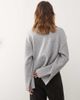 Monki Monki crew neck knit sweater with ribbed cuffs and hem in heather gray - 4