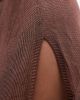 Monki Monki crochet festival knee skirt in metallic brown - 3