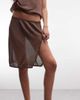 Monki Monki crochet festival knee skirt in metallic brown - 4
