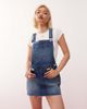 Monki Monki denim overall mini dress in blue wash - 1
