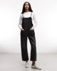 Monki Monki denim wide leg jumpsuit in black wash - 1