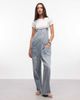 Monki Monki denim wide leg jumpsuit in light blue wash - 1