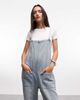 Monki Monki denim wide leg jumpsuit in light blue wash - 2