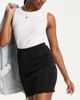 Monki Monki exposed seam mini skirt in black - 2
