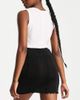 Monki Monki exposed seam mini skirt in black - 3