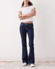 Monki Monki flare leg jeans in dark blue - 1