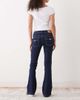 Monki Monki flare leg jeans in dark blue - 2