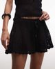 Monki Monki floral crochet beach mini skirt in black - 3