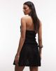 Monki Monki floral crochet beach mini skirt in black - 4