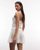 Monki Monki floral crochet beach mini skirt in white - 4
