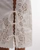 Monki Monki floral eyelet midi skirt in white - 4