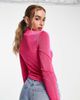 Monki Monki high neck rhinestone heart knit top in pink - 2