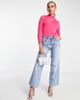 Monki Monki high neck rhinestone heart knit top in pink - 4