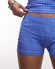Monki Monki hotpants in blue gingham print - part of a set - 2