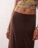 Monki Monki jersey floaty maxi skirt in dark chocolate brown - 2