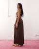 Monki Monki jersey floaty maxi skirt in dark chocolate brown - 3
