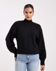 Monki Monki knit turtleneck sweater in black - 1