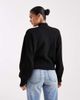 Monki Monki knit turtleneck sweater in black - 2
