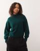 Monki Monki knit turtleneck sweater in dark green - 1