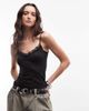 Monki Monki lace soft cami top in black - 1