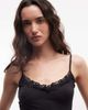 Monki Monki lace soft cami top in black - 2