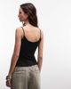 Monki Monki lace soft cami top in black - 4