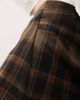 Monki Monki low rise tailored mini skirt in brown plaid - 3