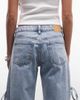 Monki Monki low waist wide leg jeans with side tie bow detailing in blue wash - 4