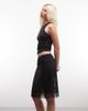 Monki Monki mesh knee length skirt in black - 1