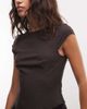 Monki Monki micro mini flippy mini dress in dark brown - 3