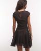 Monki Monki micro mini flippy mini dress in dark brown - 4