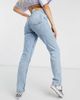 Monki Monki Moluna cotton slim leg jeans in bleach wash - MBLUE-Blues - 2