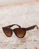 Monki Monki oversized round cat eye sunglasses in brown tortoise shell - 2
