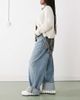 Monki Monki Peggy baggy jeans with turn-up in light blue wash - 1