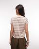 Monki Monki perfect tee in pink stripe - 4