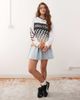 Monki Monki pleated mini denim skirt in light blue wash - 4