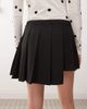 Monki Monki pleated mini skirt with asymmetric hem in black - 3