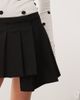 Monki Monki pleated mini skirt with asymmetric hem in black - 4