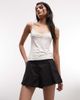 Monki Monki pleated tailored shorts in black - 1